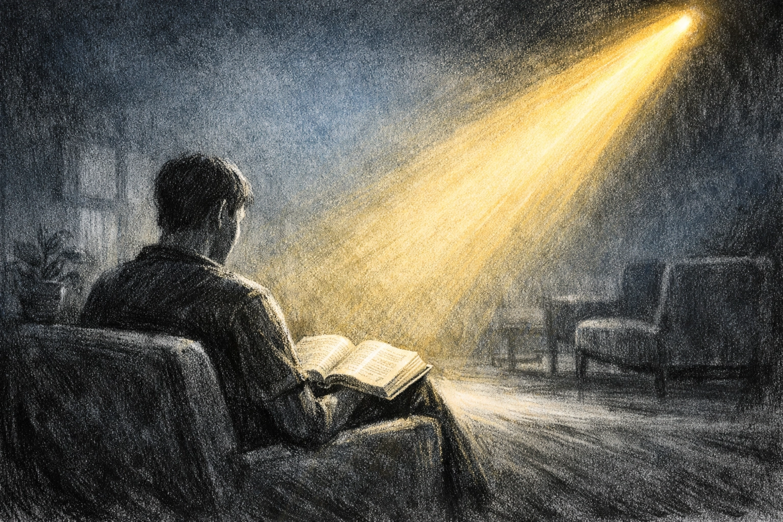 Individual studying the Bible, reflecting personal spiritual growth and the mission of FA Memphis.