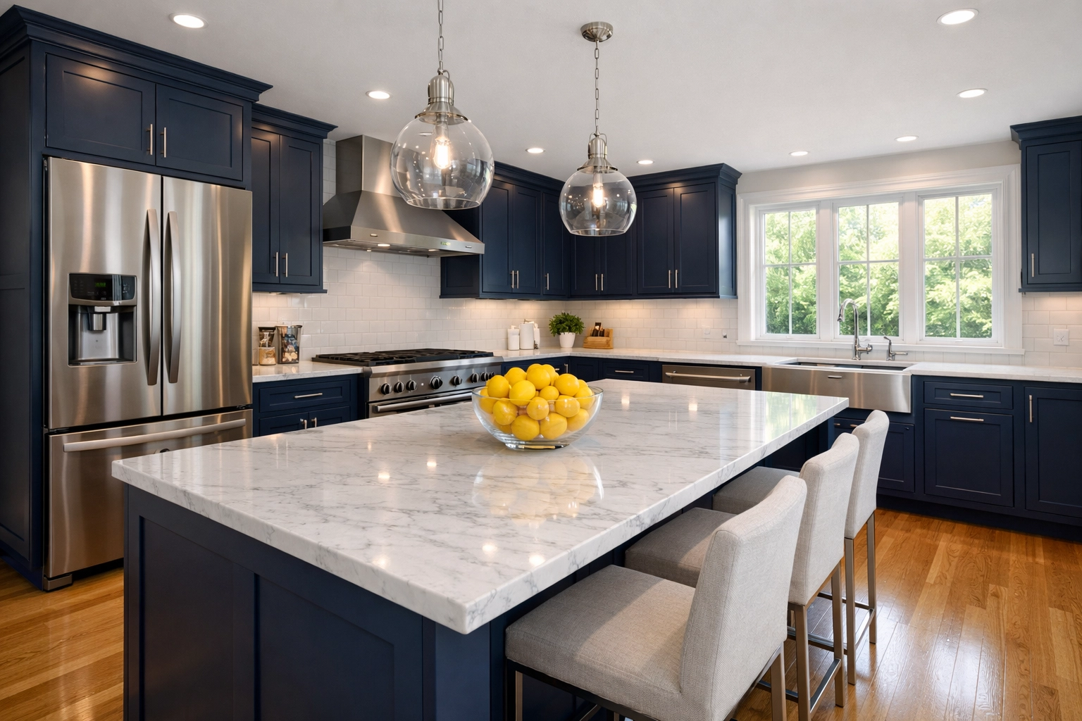Immaculate modern kitchen in Massachusetts after an expert professional deep cleaning MA.