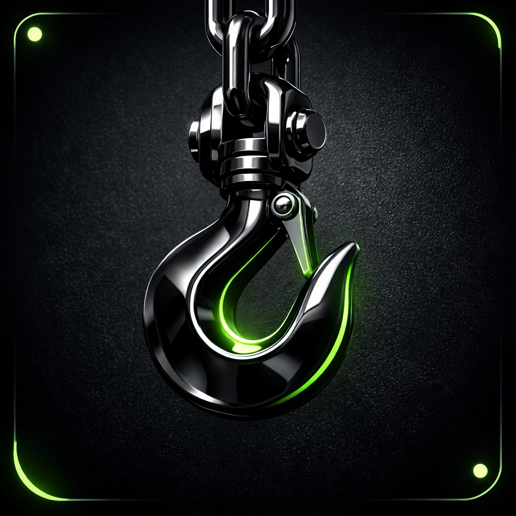 Heavy-duty tow hook and chain representing professional Miller County roadside services.