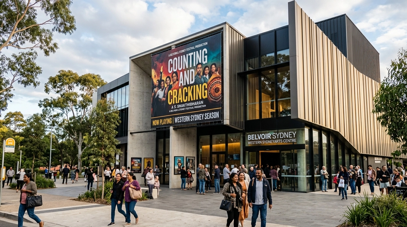 The contemporary landscape of Western Sydney, where local theatre companies like Kurinji are redefining the Australian cultural narrative.