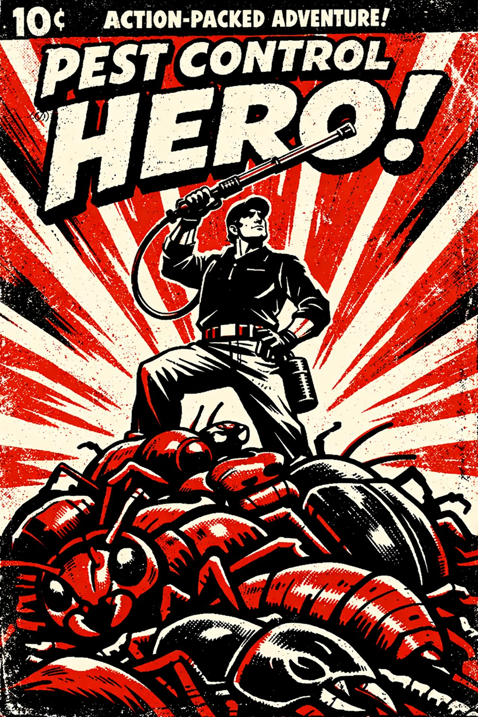 Best pest control in Birmingham AL technician victorious over defeated ants and beetles.