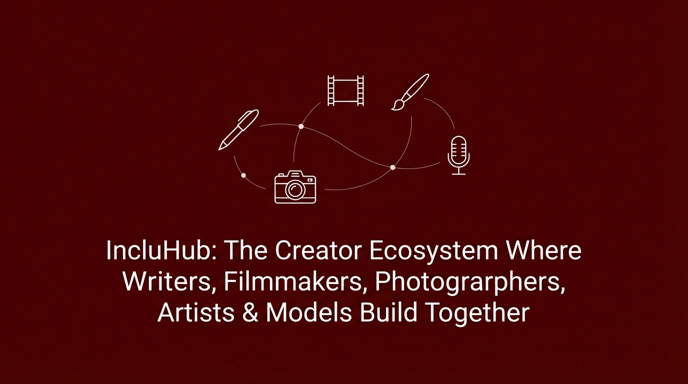 [HERO] IncluHub: The Creator Ecosystem Where Writers, Filmmakers, Photographers, Artists & Models Build Together