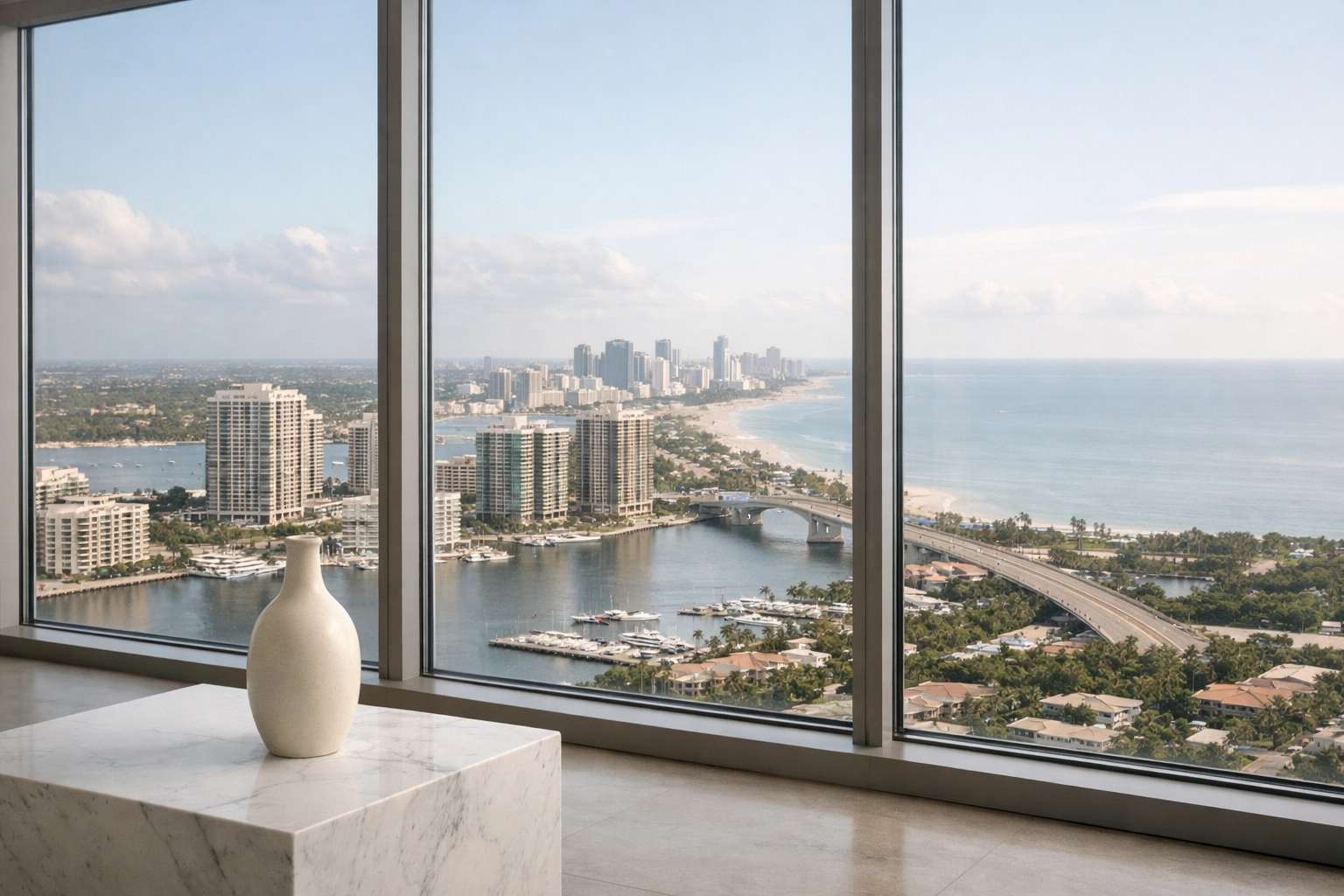 Florida office skyline view highlighting market leverage for commercial lease renewal negotiations.