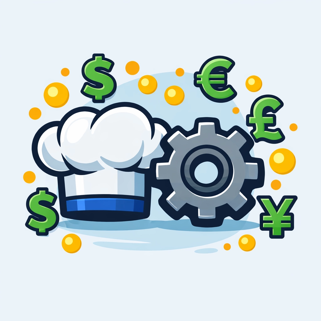 Symbols for service industry tips and overtime pay deductions to help maximize tax refund.