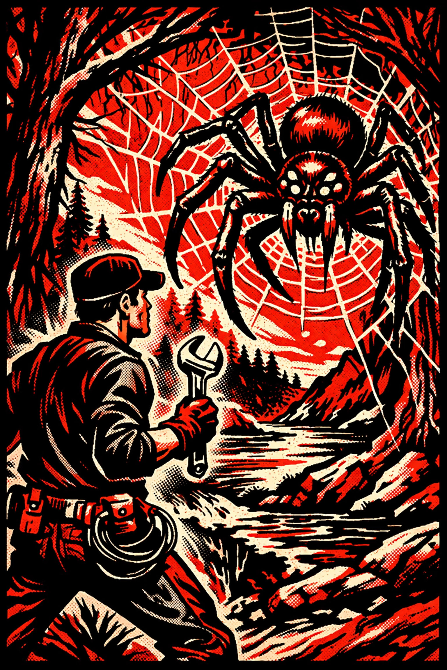 Local technician battling forest pests, offering expert pest control in Jasper AL near river areas.