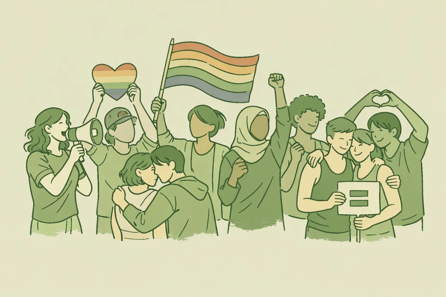 LGBTQ+ community activism and solidarity for trans rights and representation
