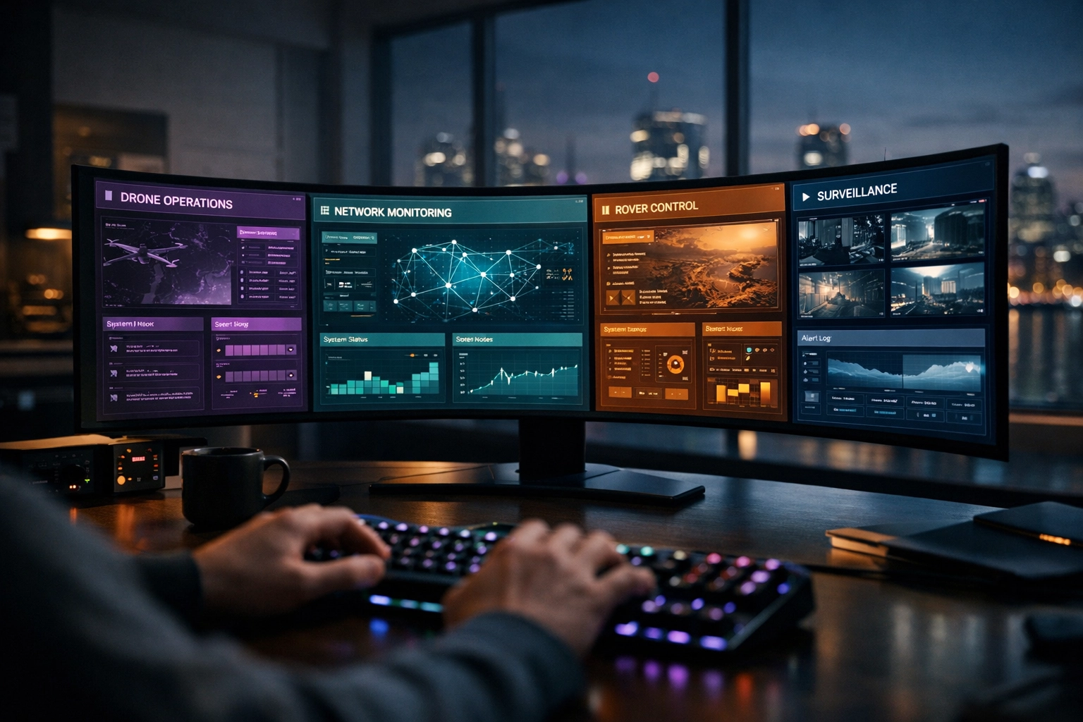 Modern command center display managing OpenClaw task management and complex AI subagent swarms in real-time.
