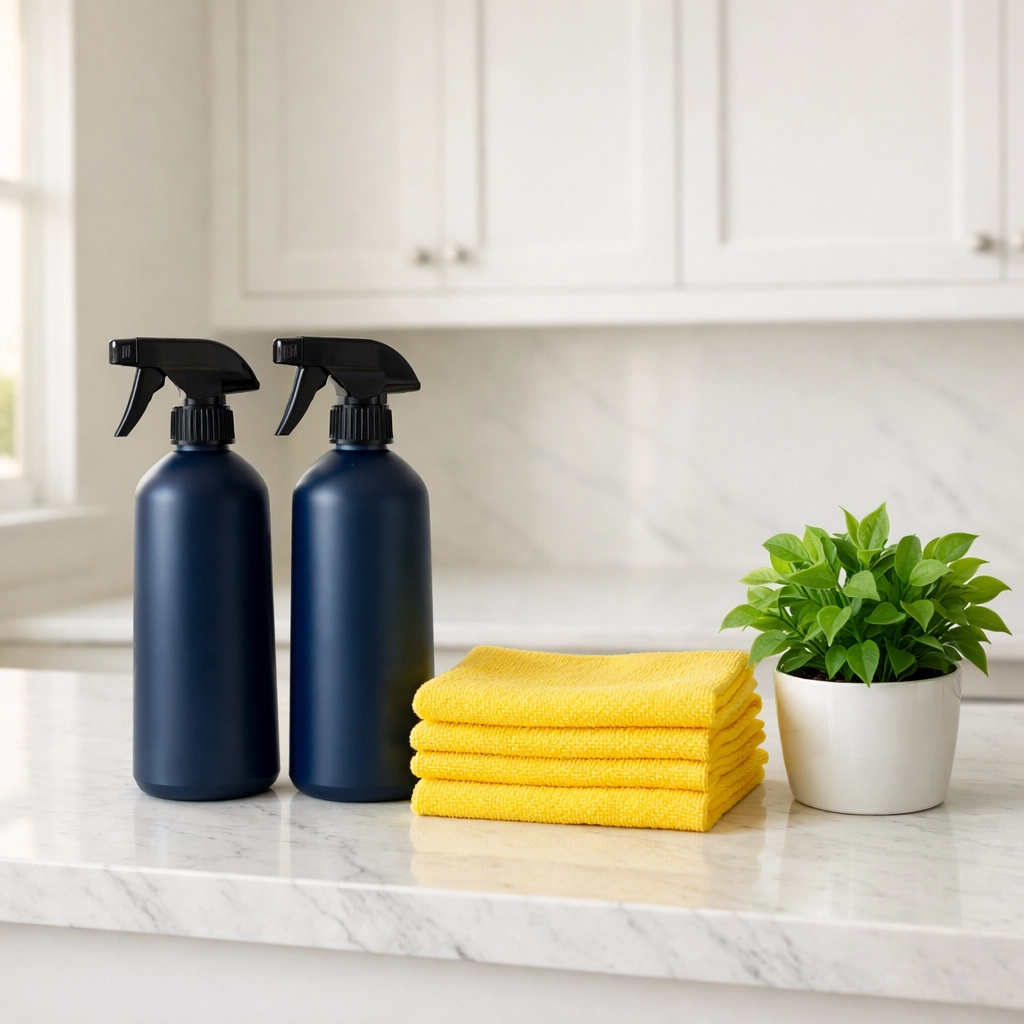 Eco-friendly cleaning supplies for a healthy deep cleaning service in the Boston suburbs.