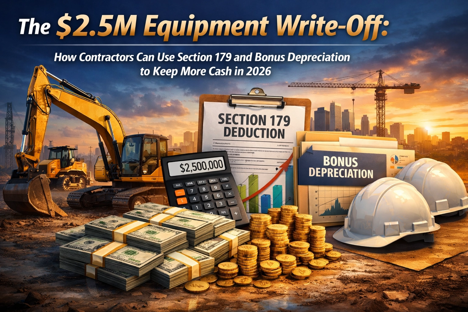 [HERO] The $2.5M Equipment Write-Off: How Contractors Can Use Section 179 and Bonus Depreciation to Keep More Cash in 2026