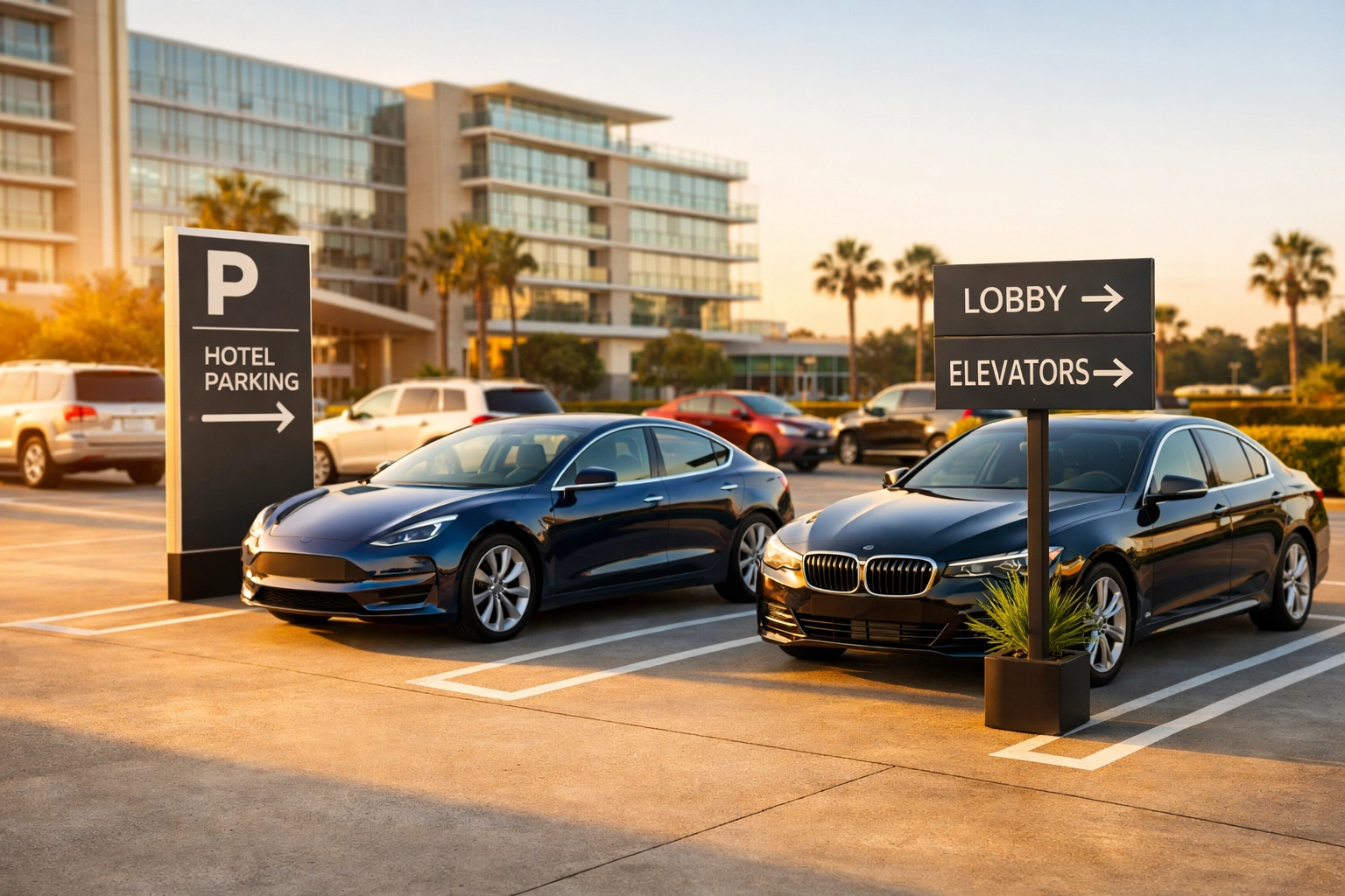 Hotel parking lot generating additional revenue beyond room bookings
