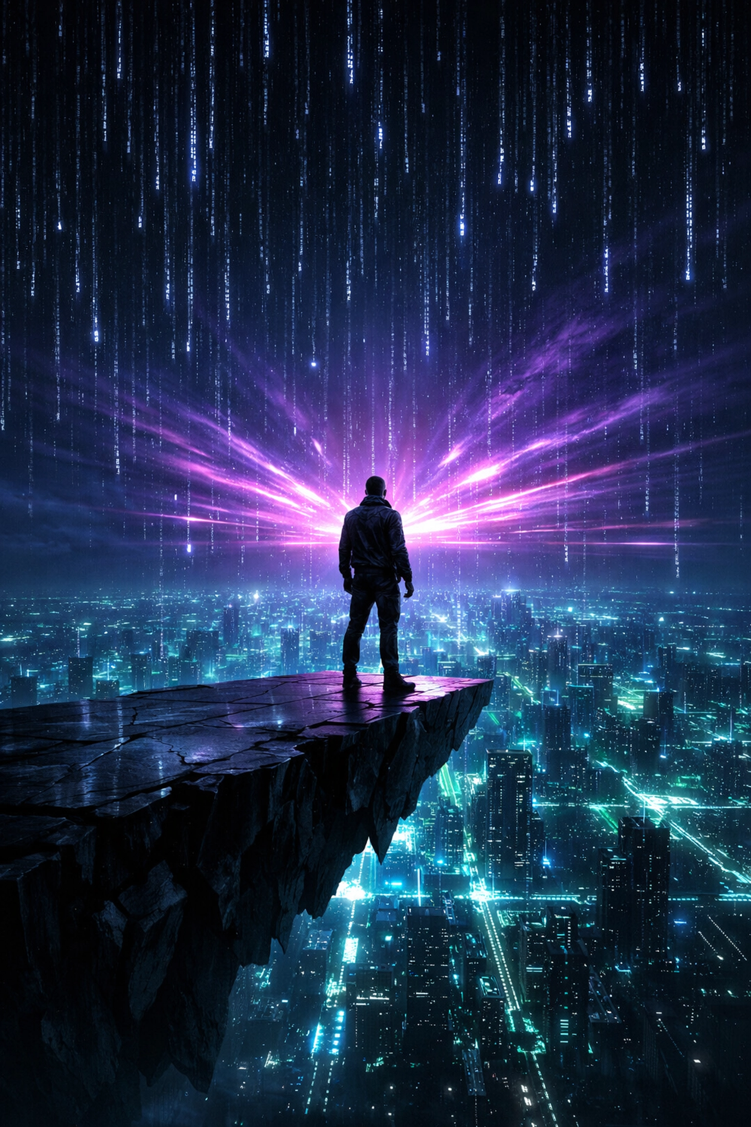 Future professional navigating a job market driven by intelligent automation solutions.