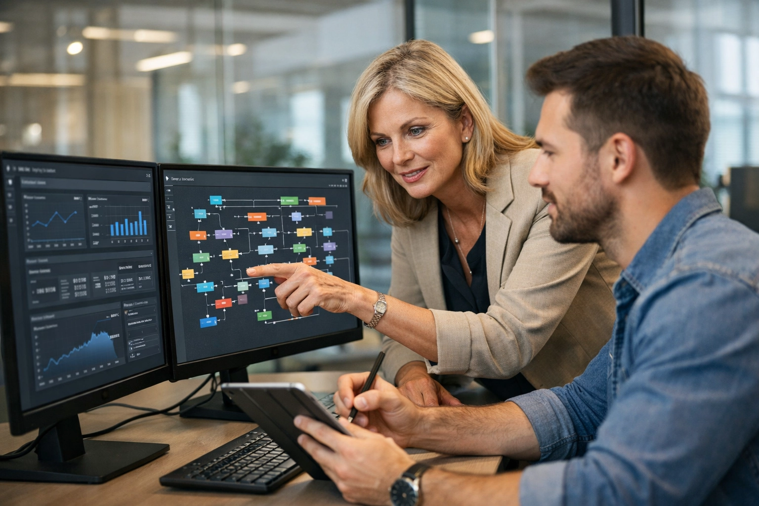 Fractional CMO optimizing a HubSpot automation workflow during a MarTech audit for a B2B firm.