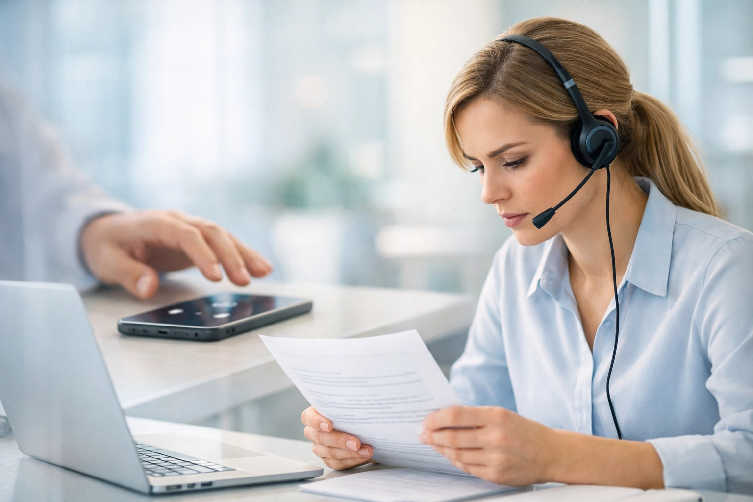 Admissions counselor using a rigid call center script which hinders authentic patient engagement and conversions.