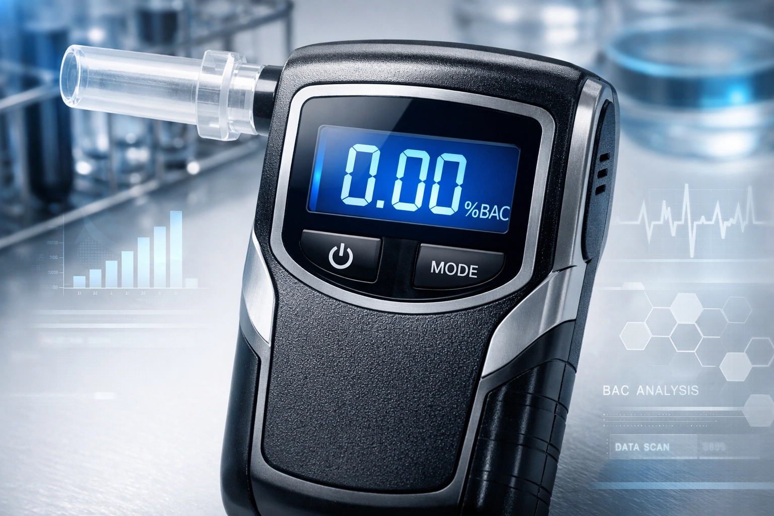 Breathalyzer testing device used in DUI BAC evidence collection