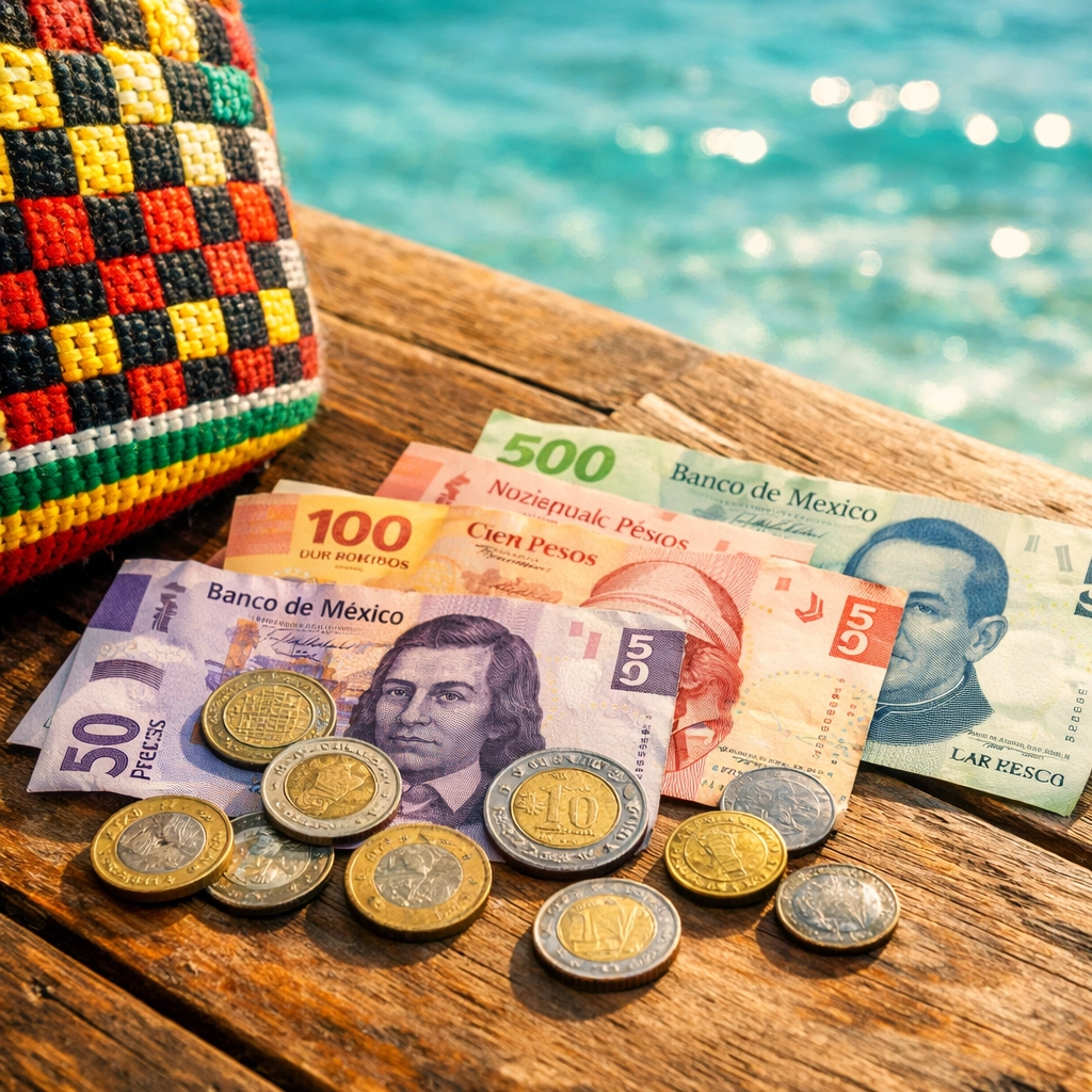 Mexican pesos cash for Cozumel taxi to Paradise Beach from cruise port