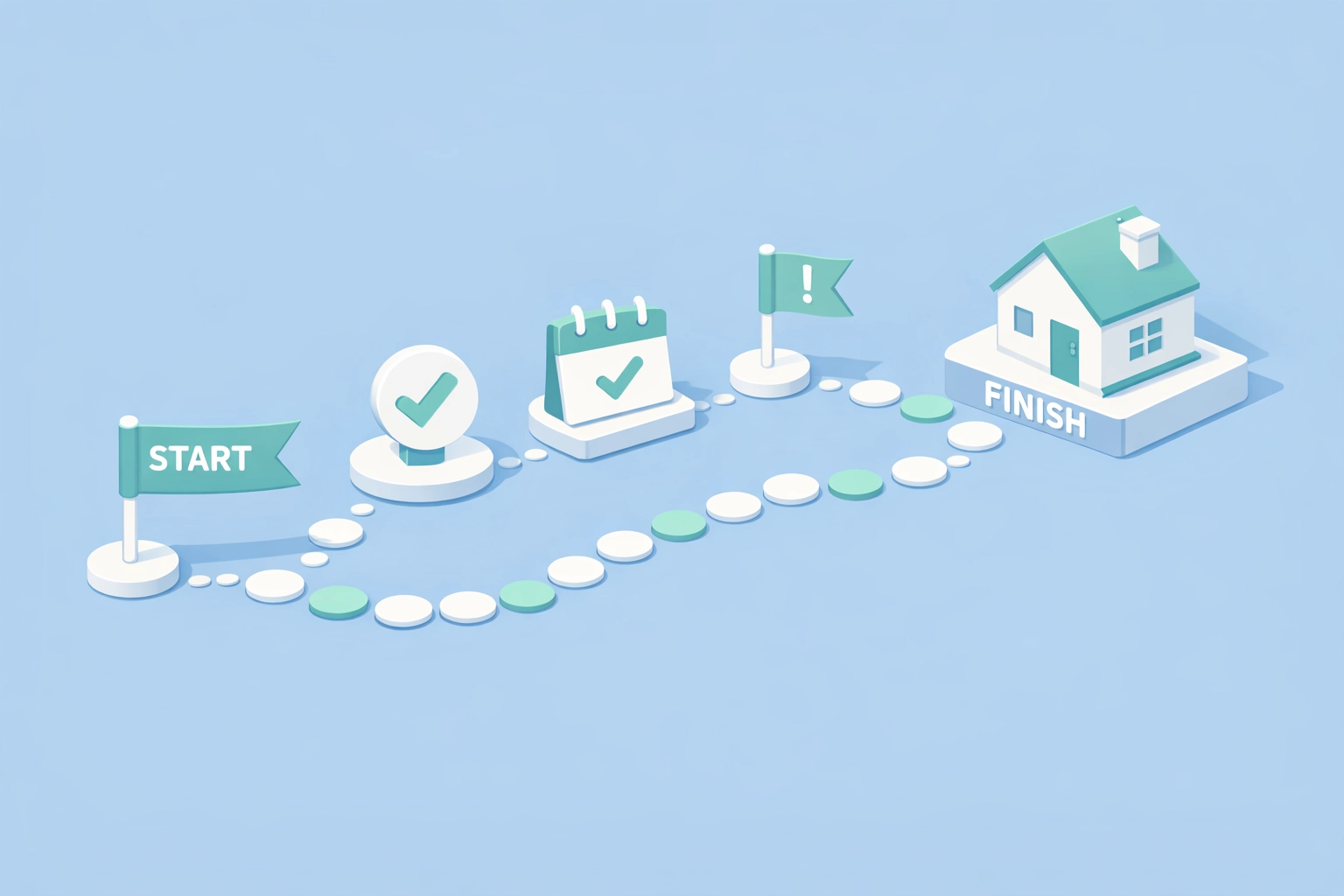 Línea de tiempo con pasos para mejorar el crédito y lograr la aprobación hipotecaria