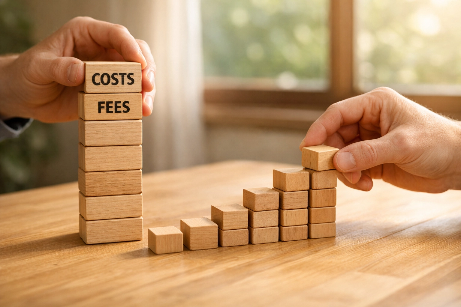 Visual comparison of reverse mortgage costs and growing credit line value