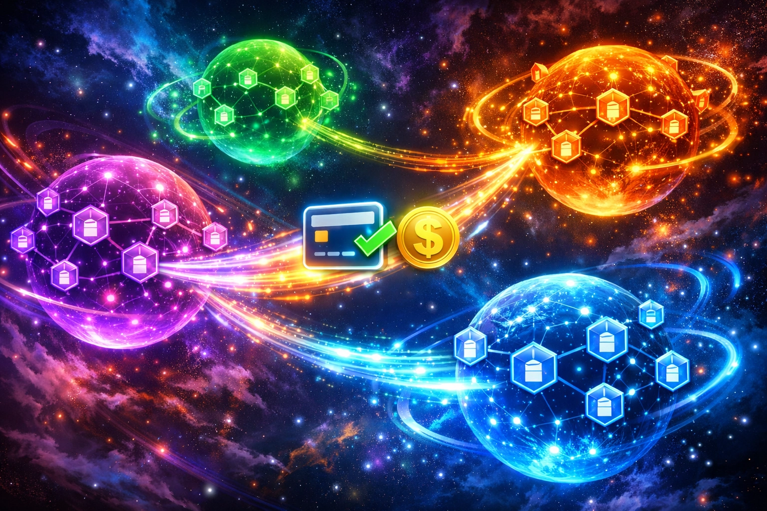 Multiple blockchain networks interconnected for seamless cross-chain crypto payments