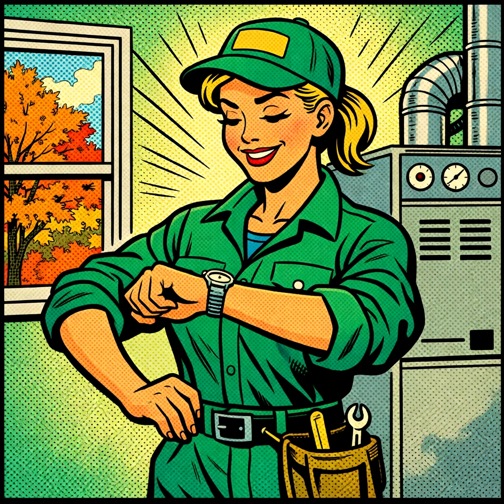 HVAC technician confidently managing customer follow-up timing for better service relationships