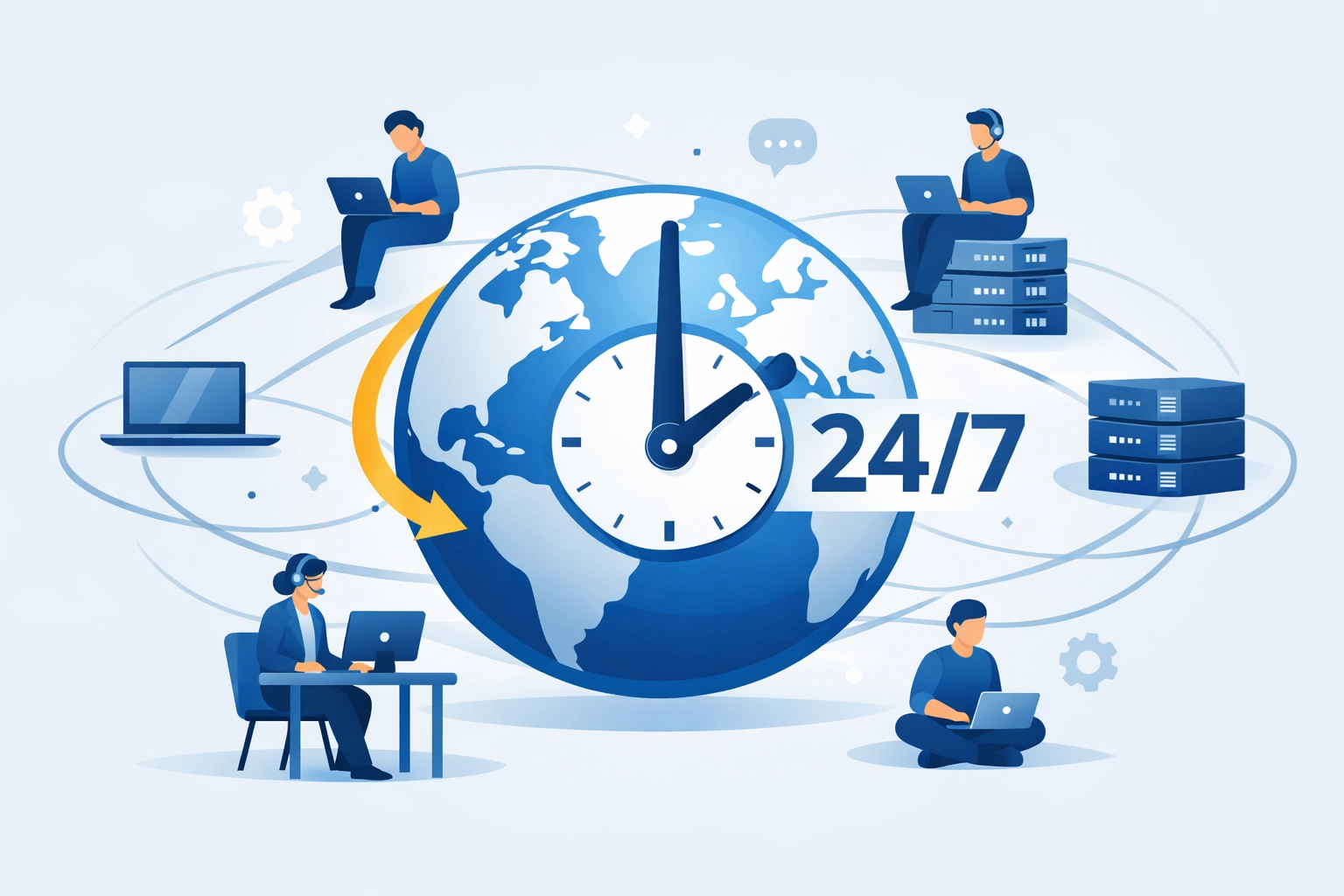 24/7 managed IT support providing round-the-clock business coverage and remote assistance