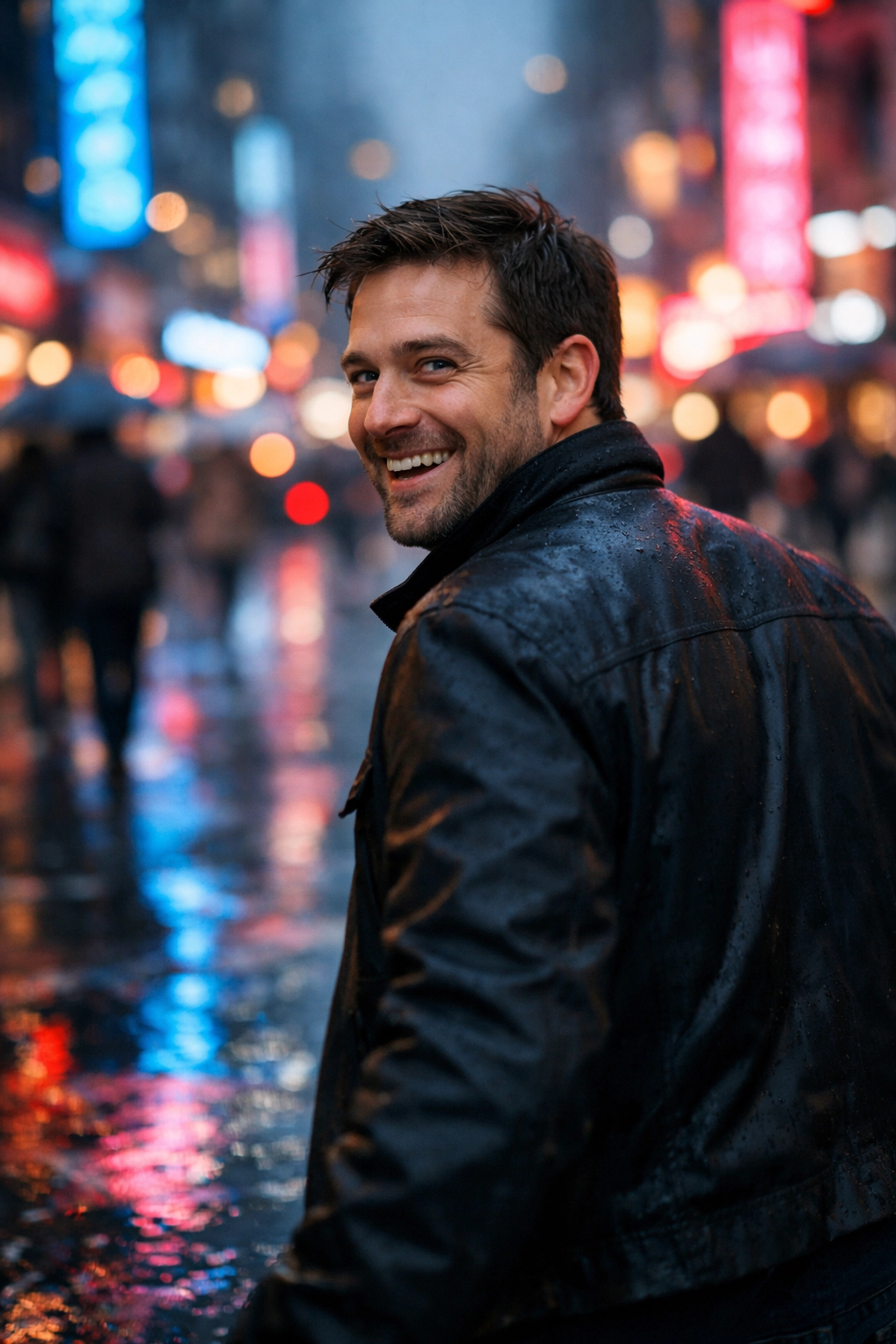 Natural candid pose in an urban setting, a key part of portrait photography techniques.