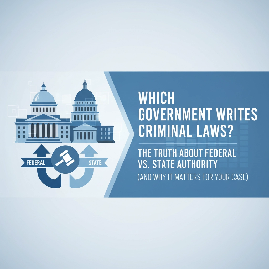 Which Government Writes Criminal Laws? The Truth About Federal vs. State Authority (And Why It Matters for Your Case)