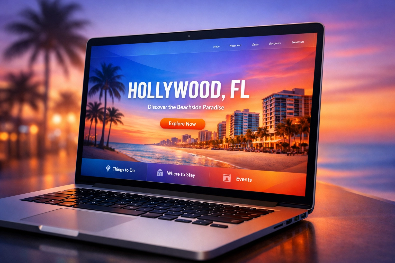 Website optimized for Hollywood FL local SEO with location-specific content
