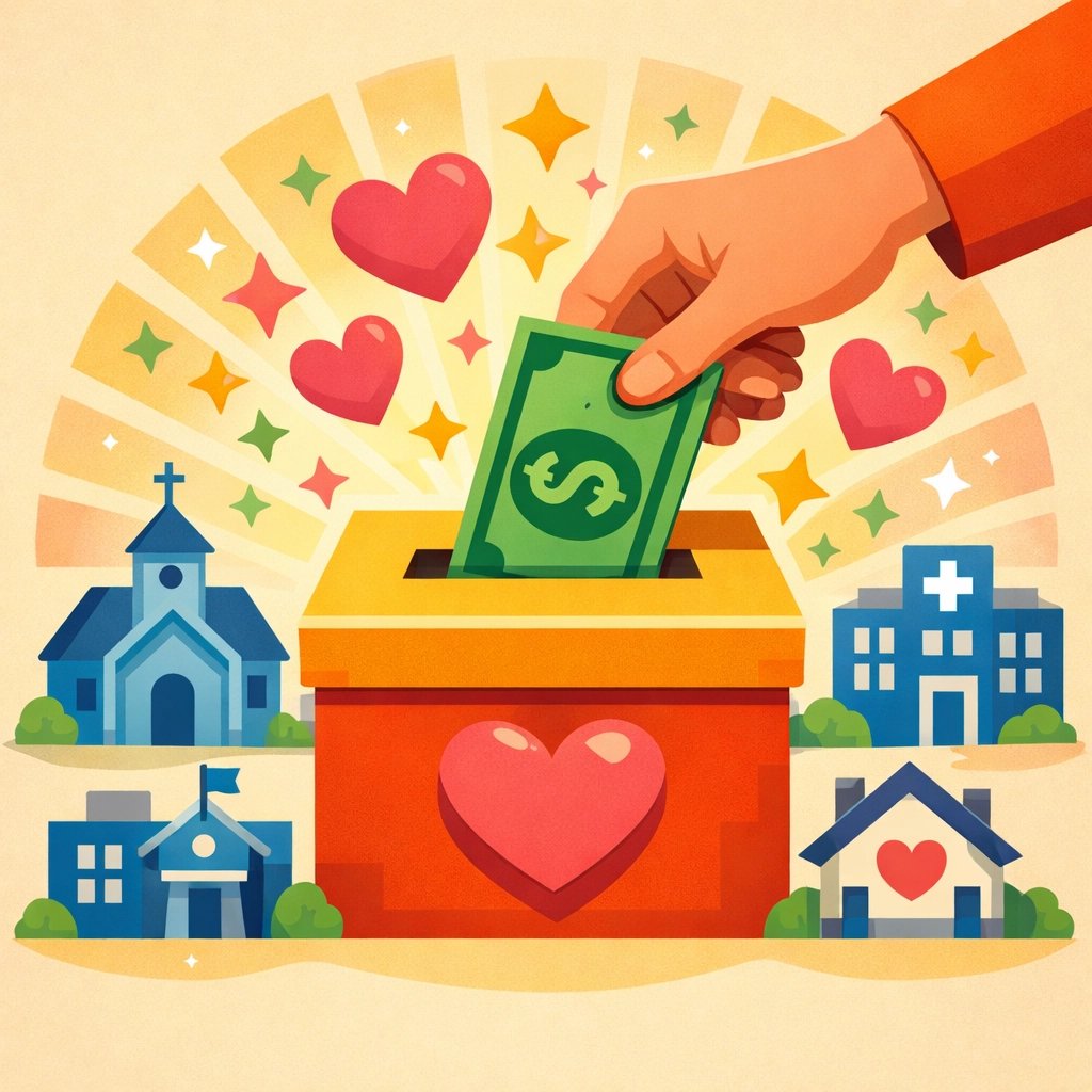 Charitable donation tax deduction for 2026 showing cash contribution to qualified charity