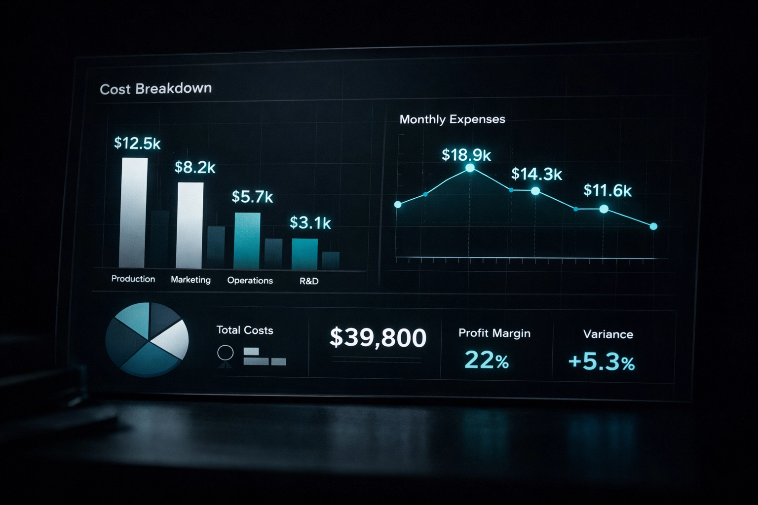 AI SDR cost breakdown dashboard showing transparent API spending and per-lead costs