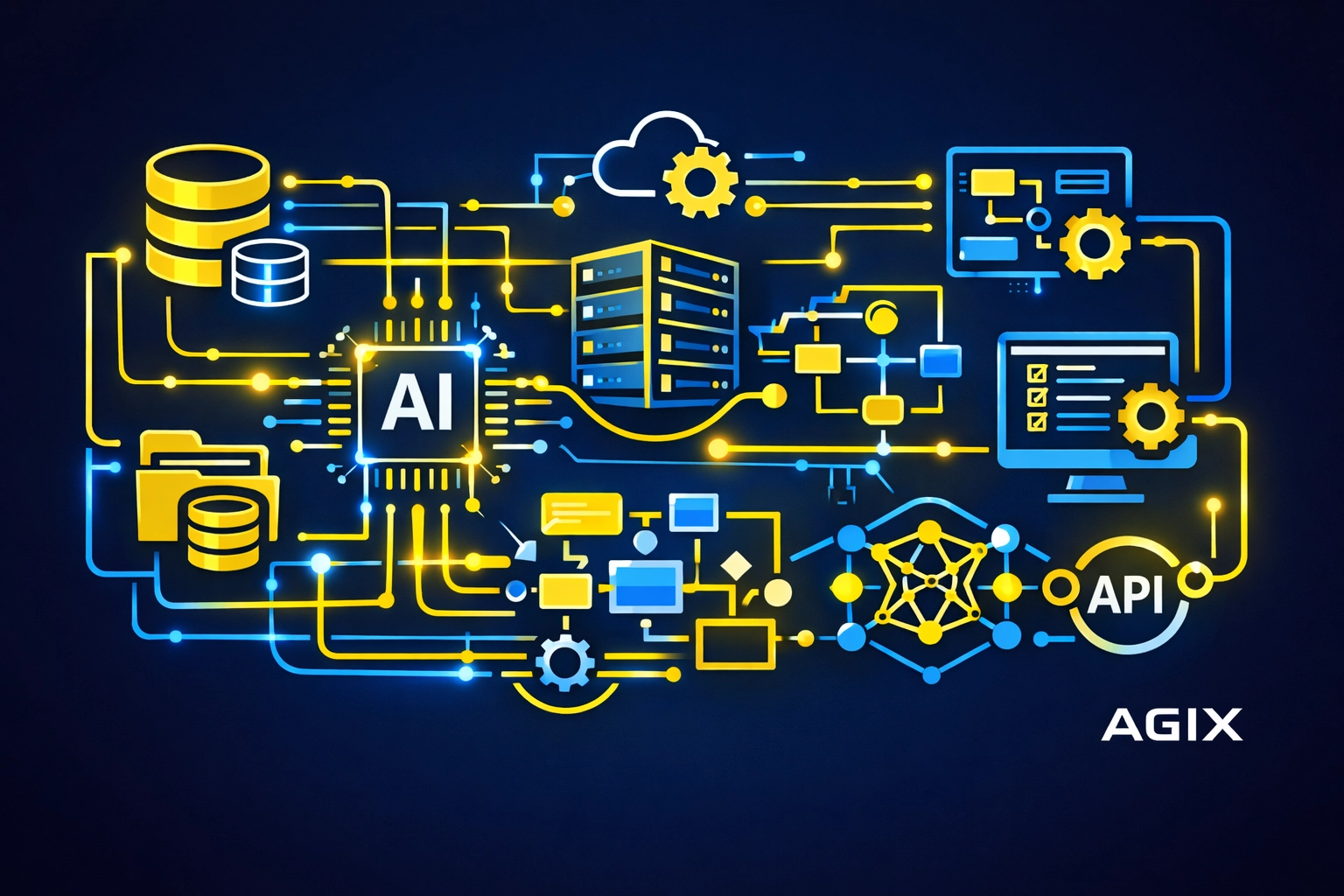 Technical architecture map of an Agentic AI system showing integrated RAG and MLOps pipelines.