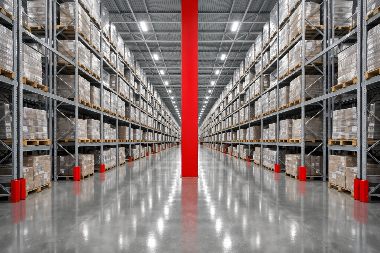Modern Hertford warehouse and fulfilment center with high-density racking for scaling retail businesses.