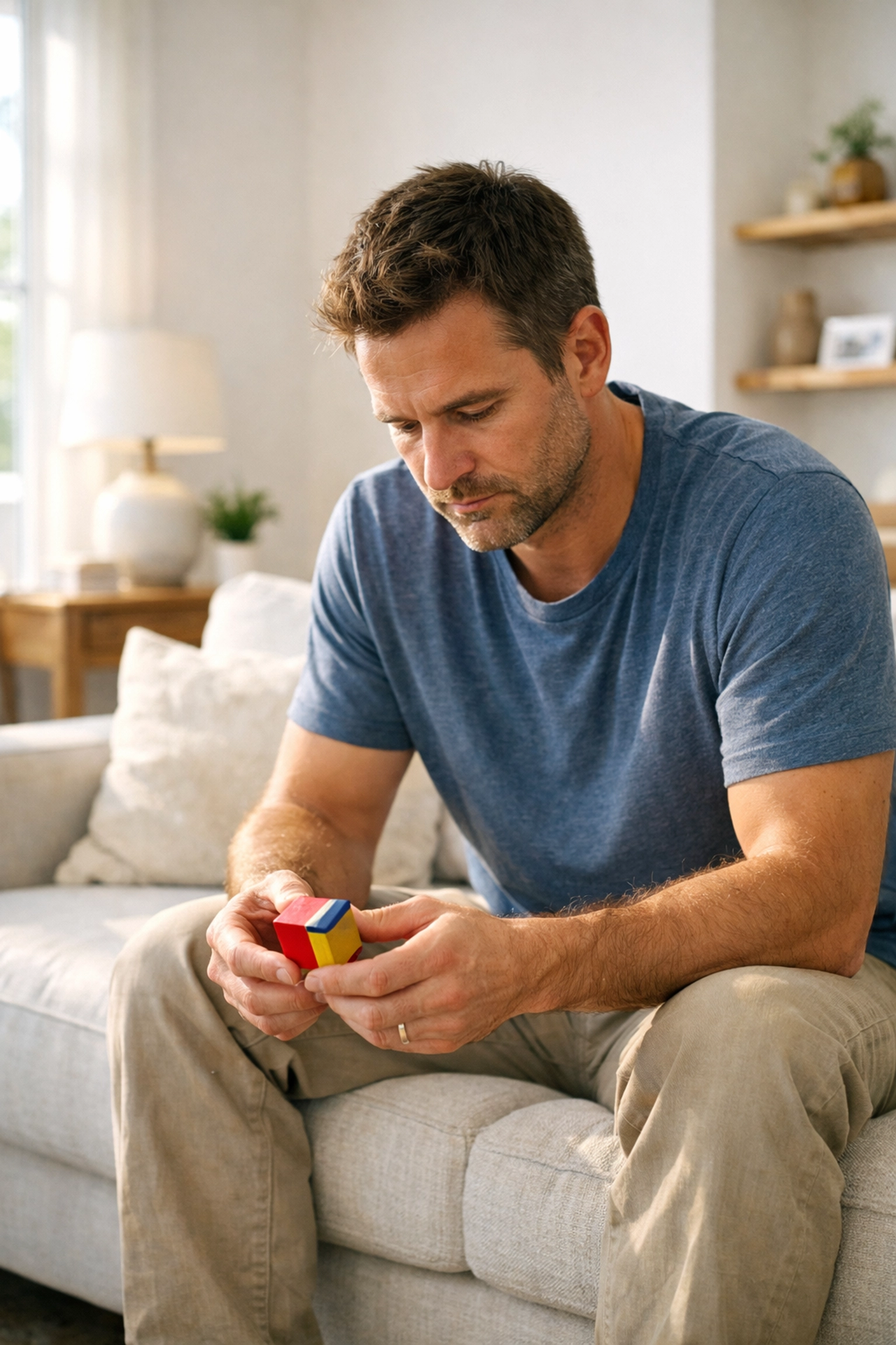 Father reflecting on child's toy, highlighting systemic failure and safeguarding issues in family courts.