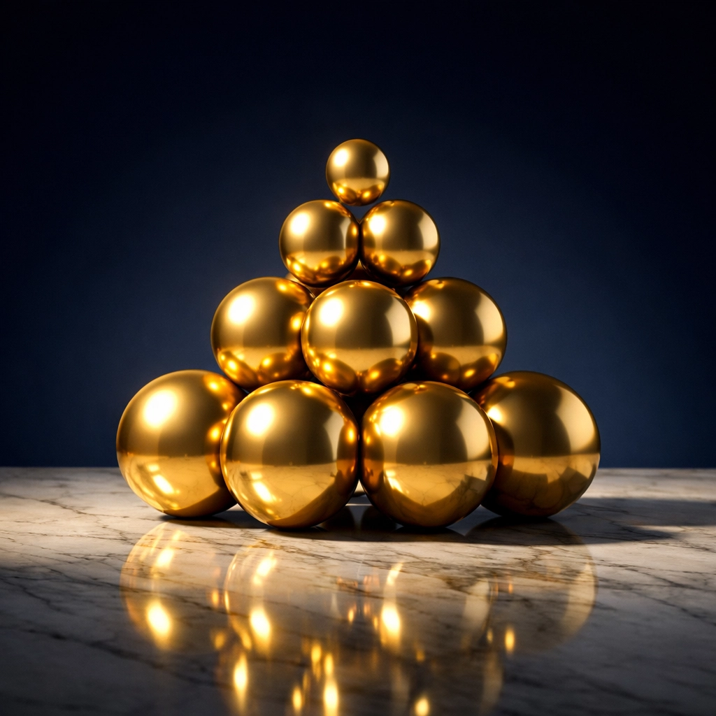 Core-satellite crypto portfolio allocation pyramid showing Bitcoin, Ethereum, and altcoin distribution