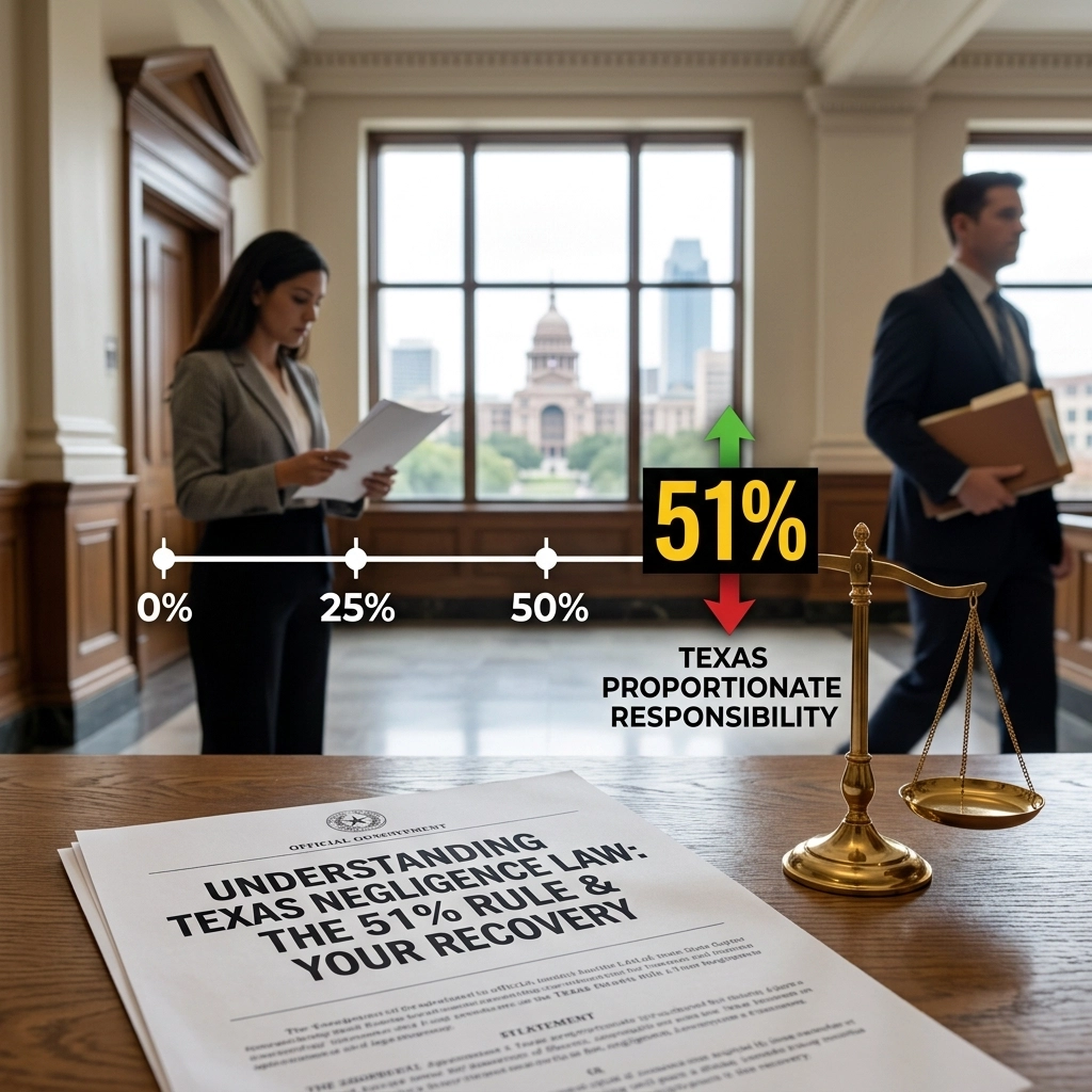 [HERO] Texas Negligence Law Explained: Why Your Recovery Depends on the 51% Rule