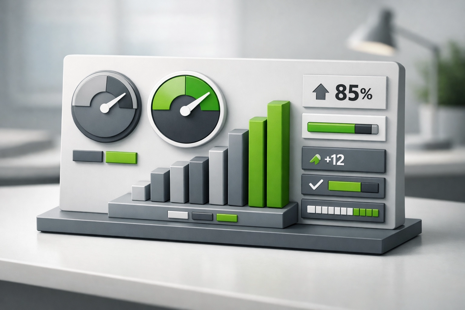 KPI dashboard displaying nonprofit performance metrics and organizational goals