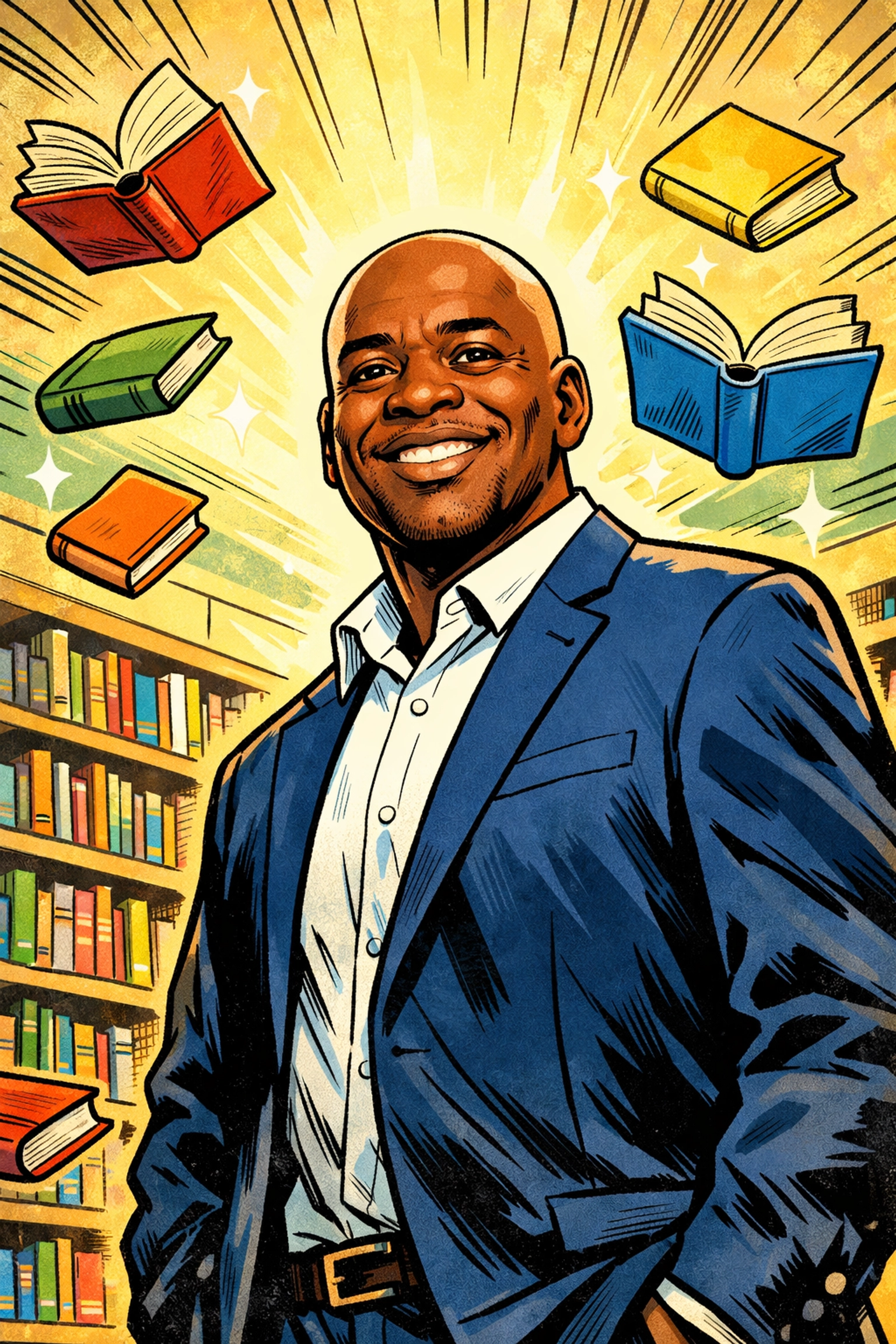 Professor Antonio teaching vocabulary and literacy to young men through CRC's Word of the Day program