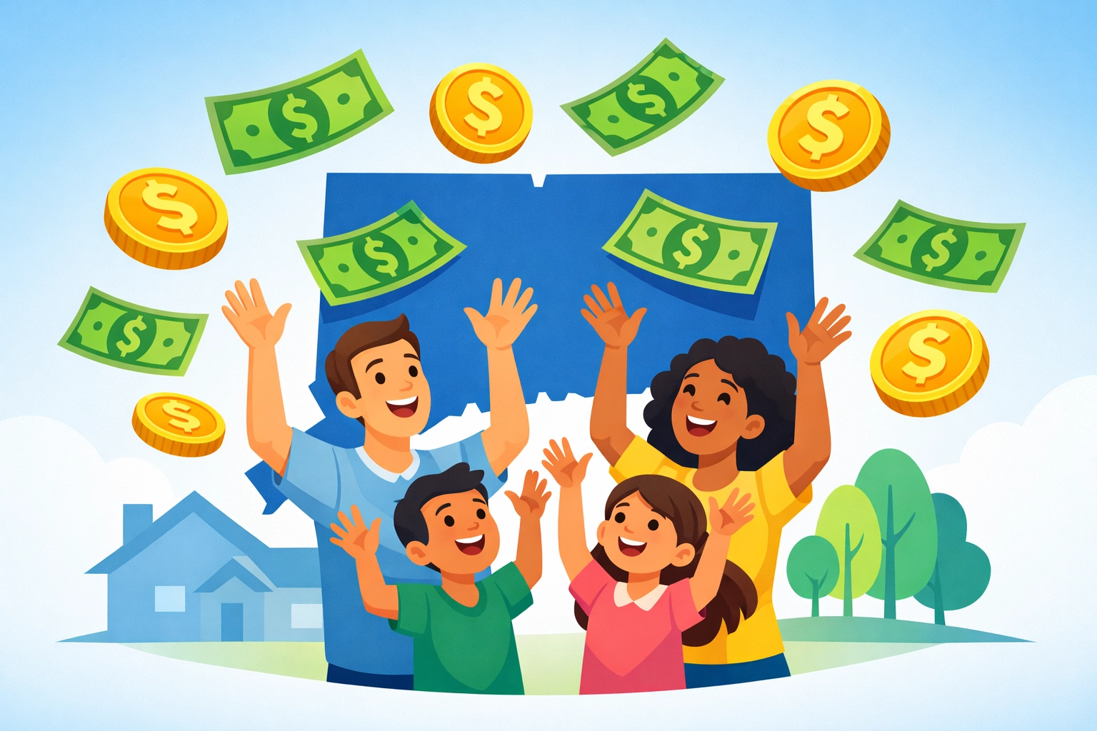 Connecticut family claiming EITC tax refund benefits