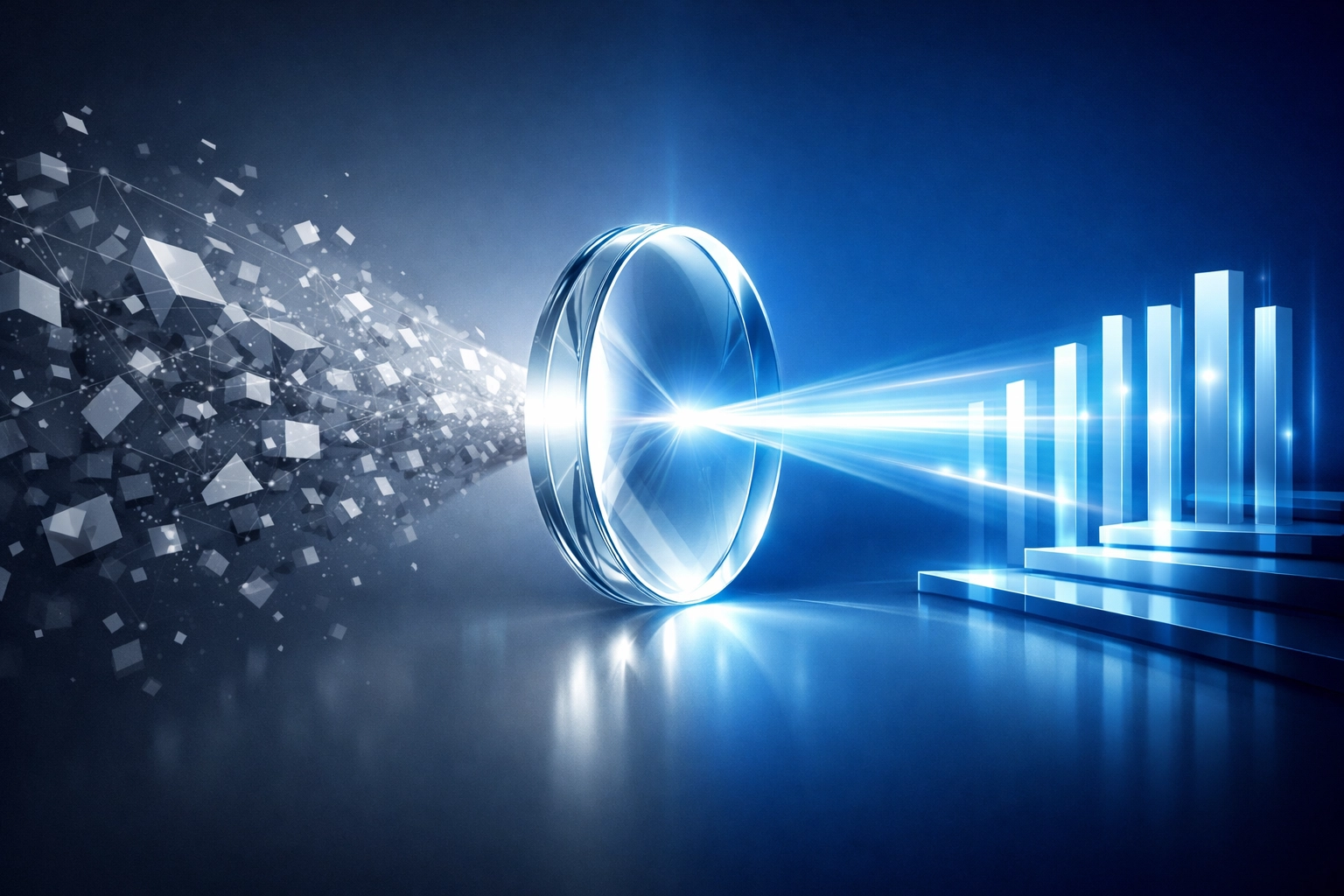 Visual representation of EHRIO Pro streamlining fragmented data into an efficient, automated workflow.