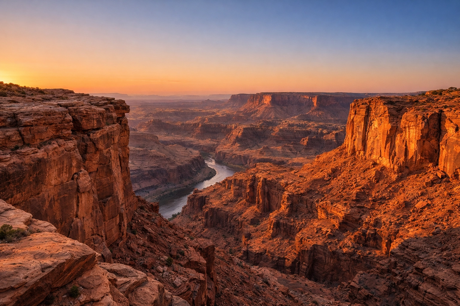 Professional golden hour canyon edit showing natural colors and avoiding common landscape photography mistakes.