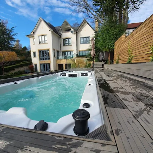 A luxury residential property featuring high-quality wooden fencing, designed and installed by Fenceways Group Ltd to complement contemporary outdoor living.