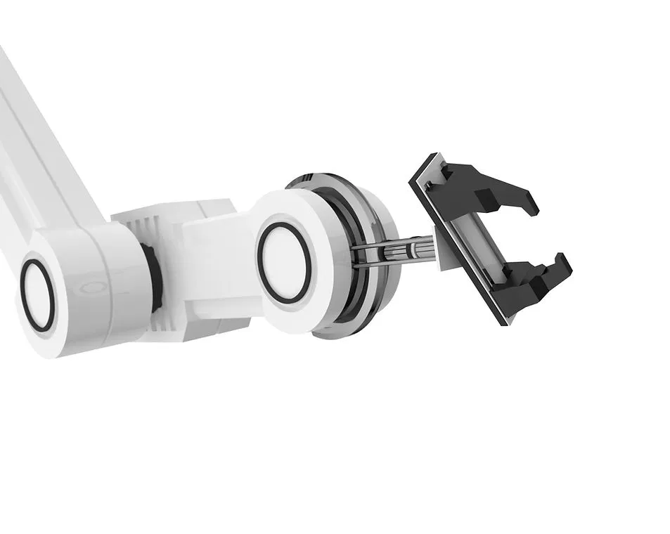 Close-up of a robotic arm representing advanced automation