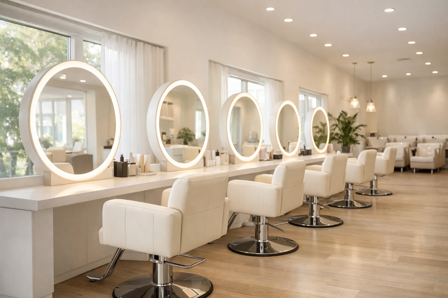 Modern and welcoming interior of The Color Lounge, a premier hair salon Concord NH destination.