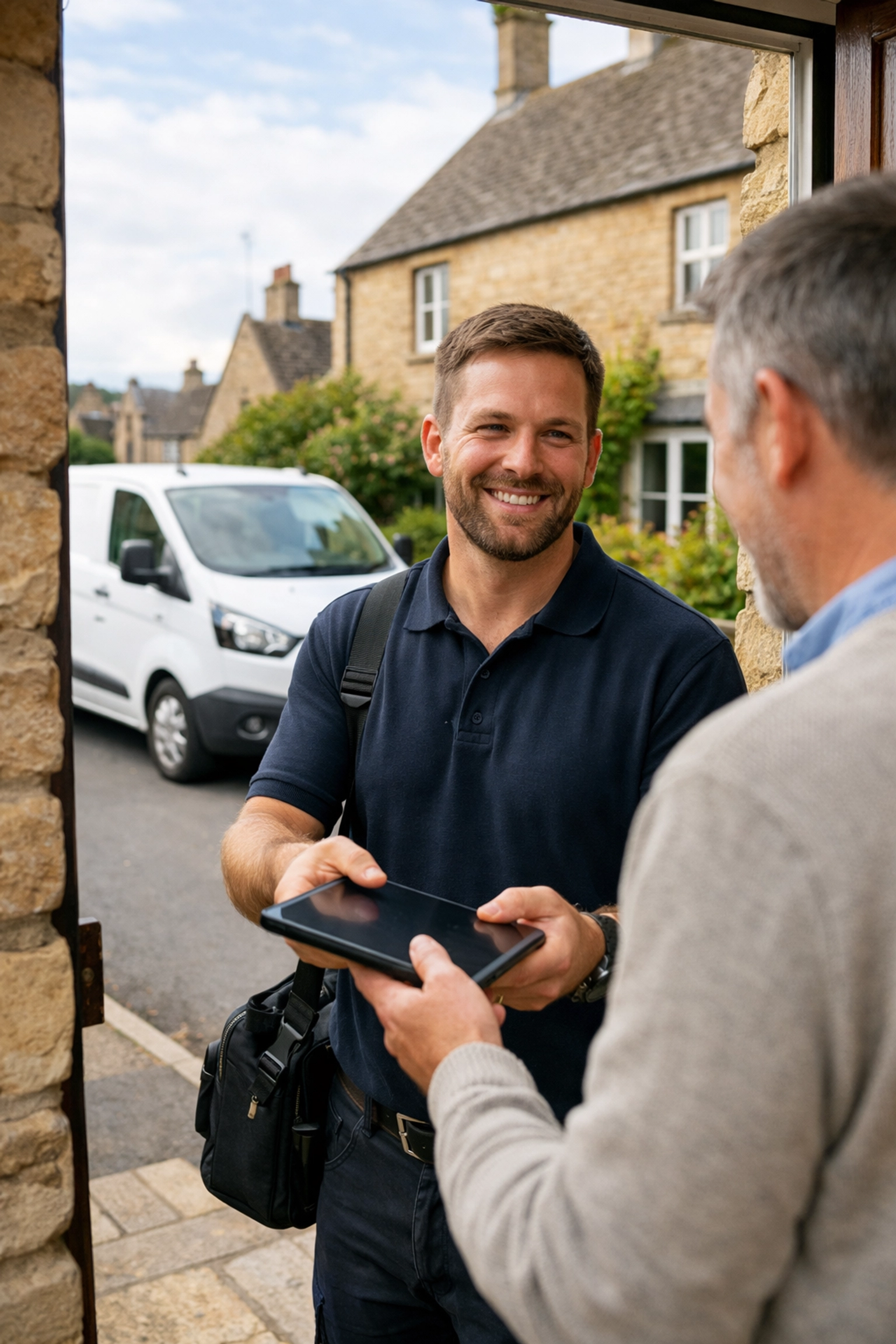 i-Spy CCTV security specialist conducting a professional home alarm consultation in Melksham.