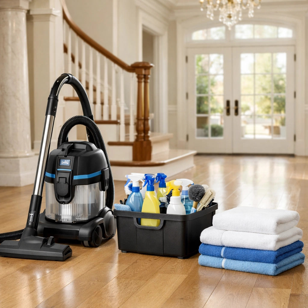 High-end professional equipment for deep cleaning Lincoln homes and residential estates.