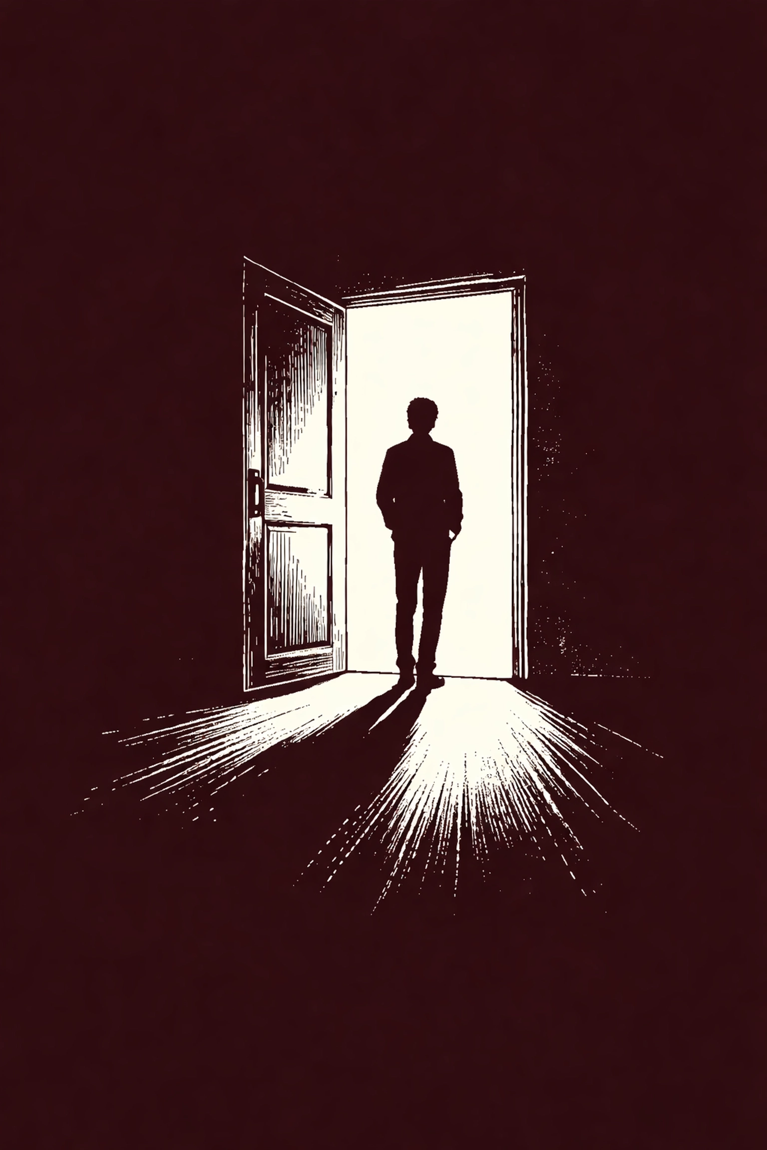 A creator stands at an open door filled with warm light, conveying the welcoming invitation to join IncluHub for photographers.