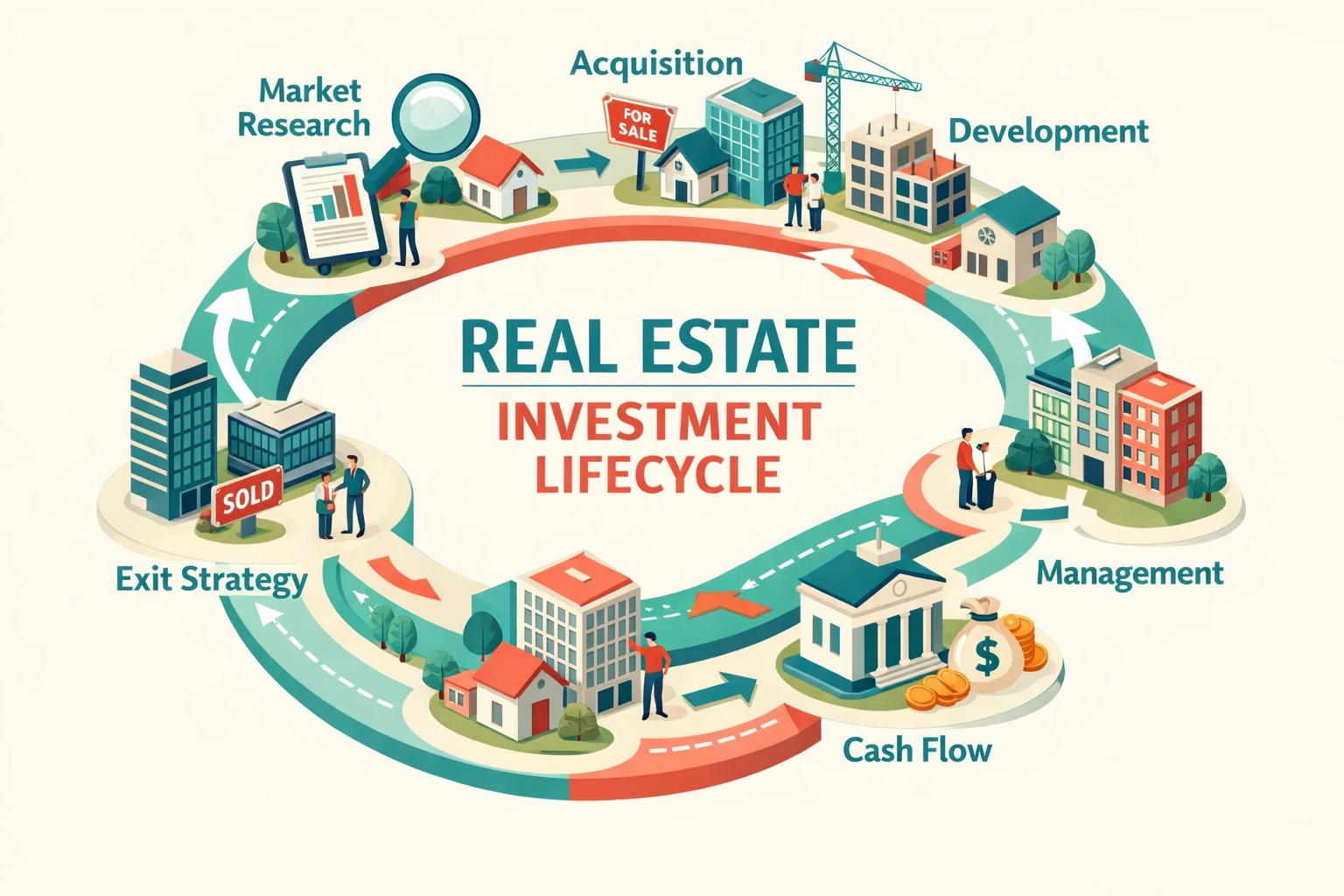 Real estate syndication investment lifecycle from acquisition to exit strategy