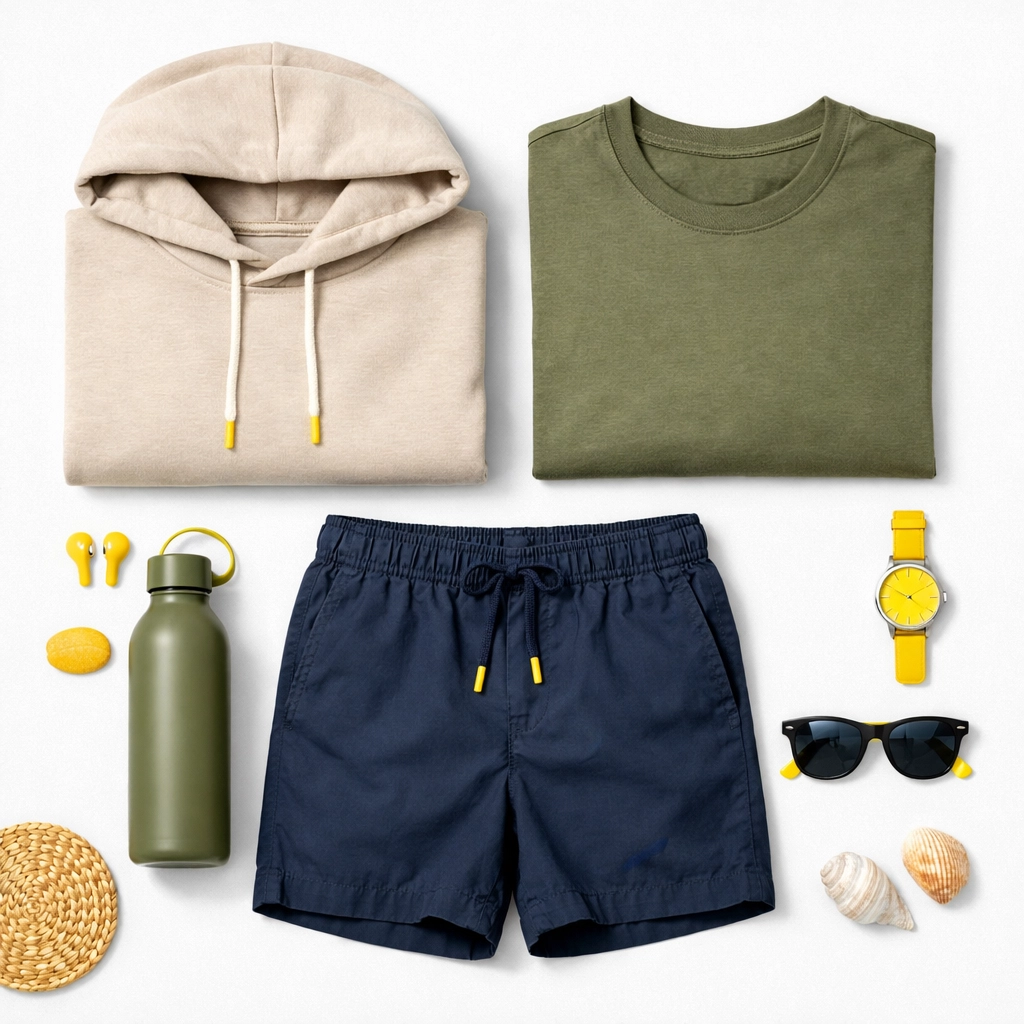 Curated collection of premium summer camp streetwear including hoodies, tees, and gear