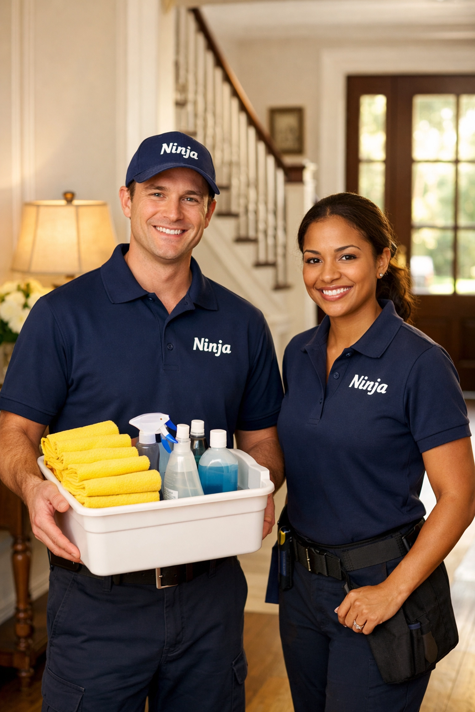 Professional cleaning team in Centerville prepared for weekly & bi-weekly house cleaning in Centerville, MA.