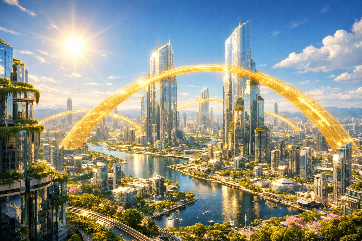 Metropolis at sunrise symbolizing large-scale business expansion and Q2 growth opportunities.