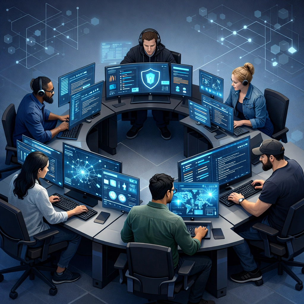 Managed IT service provider team delivering expert support to small businesses